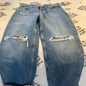 Free People High Waisted distressed jeans